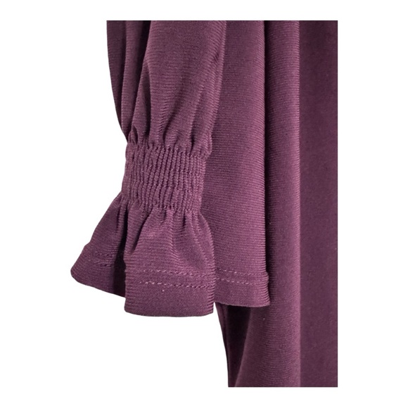 joie de vivre Eggplant Short Sleeve Blouse 2X - Picture 3 of 6
